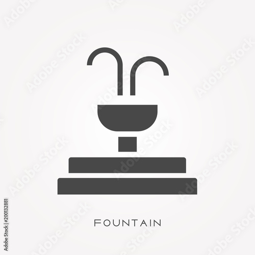 Silhouette icon fountain