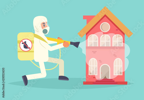 Disinsection Vector. Cartoon