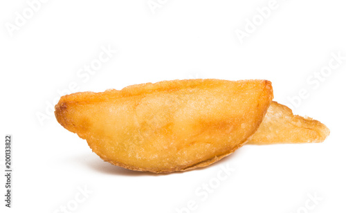 fried potatoes isolated