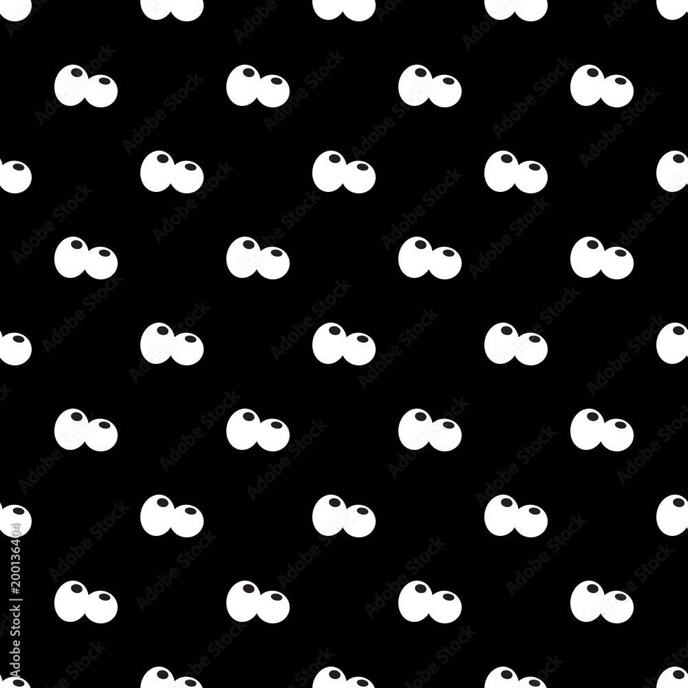 Seamless pattern of cartoon eyes in the dark. Seamless pattern of cartoon eyes in the dark.