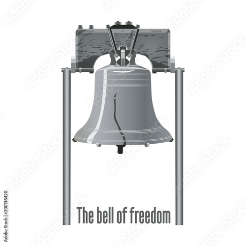 liberty bell. Isolated Illustration.