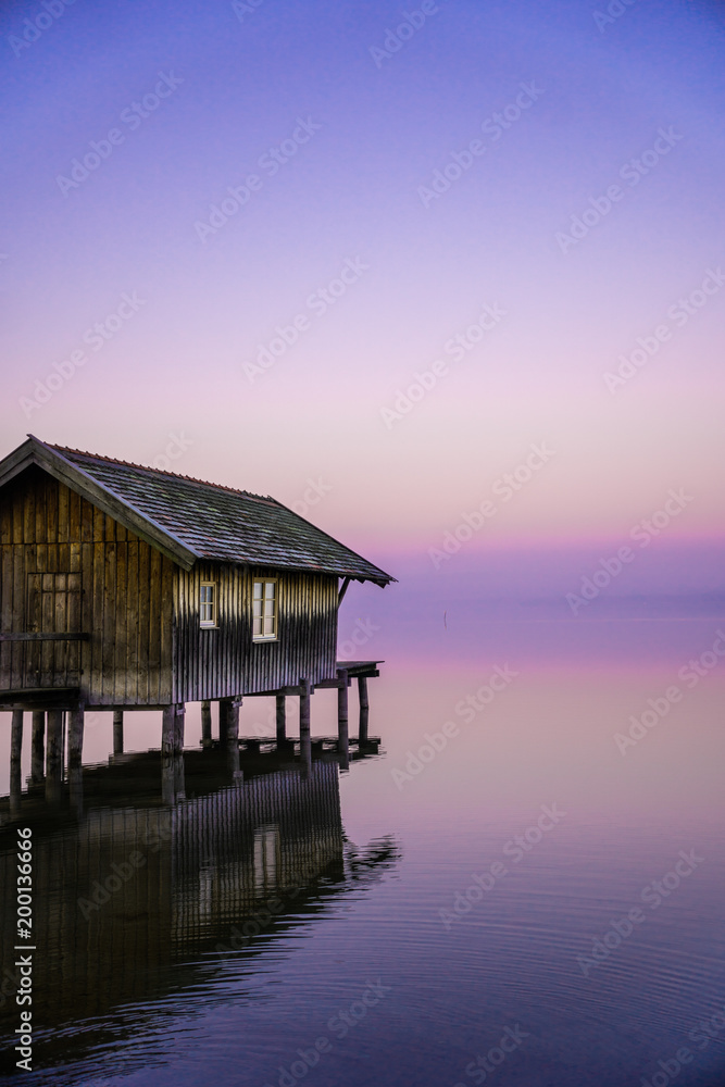 Hut on a lake Hut on a lake