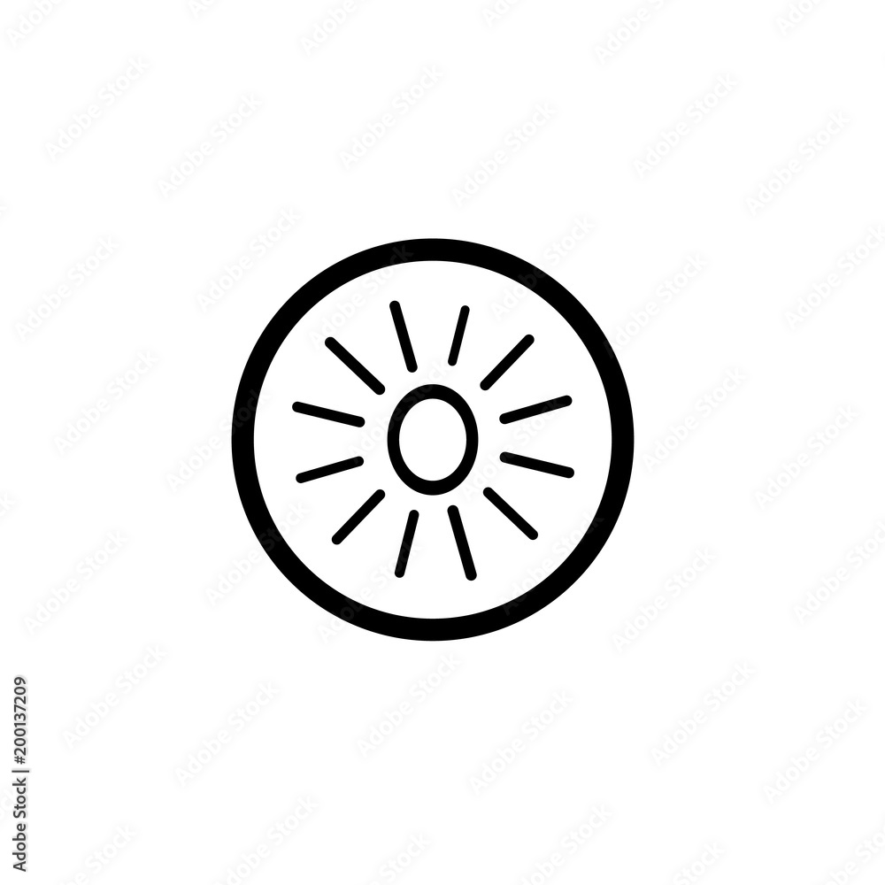 Simple sliced kiwi icon illustration for design Simple sliced kiwi icon illustration for design