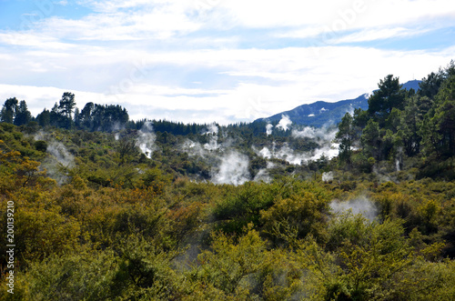 Geothermal activity in New Zealand