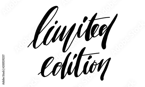 Limited edition. Hand lettering for your design 