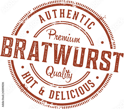 Vintage Bratwurst Sausage Menu Sign