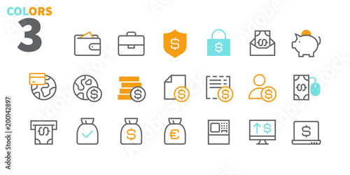 Financial Pixel Perfect Well-crafted Vector Thin Line Icons 48x48 Ready for 24x24 Grid for Web Graphics and Apps with Editable Stroke. Simple Minimal Pictogram Part 2