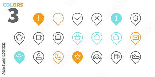 Location Pixel Perfect Well-crafted Vector Thin Line Icons 48x48 Ready for 24x24 Grid for Web Graphics and Apps with Editable Stroke. Simple Minimal Pictogram Part 3