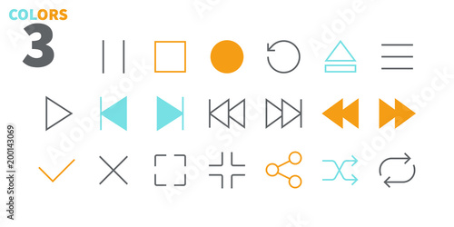 Audio Video Pixel Perfect Well-crafted Vector Thin Line Icons 48x48 Ready for 24x24 Grid for Web Graphics and Apps with Editable Stroke. Simple Minimal Pictogram Part 1 photo