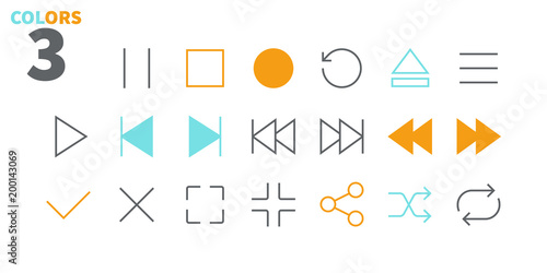 Audio Video Pixel Perfect Well-crafted Vector Thin Line Icons 48x48 Ready for 24x24 Grid for Web Graphics and Apps with Editable Stroke. Simple Minimal Pictogram Part 1