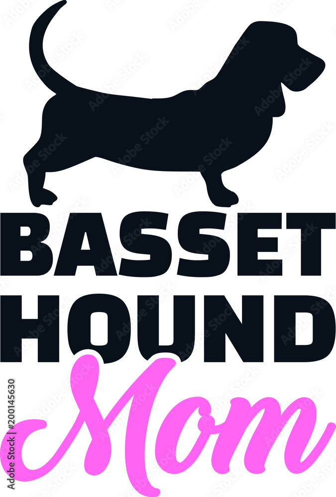 Basset hound mom silhouette