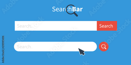 Search bar template. Internet searching. Web-surfing interface. Vector illustration