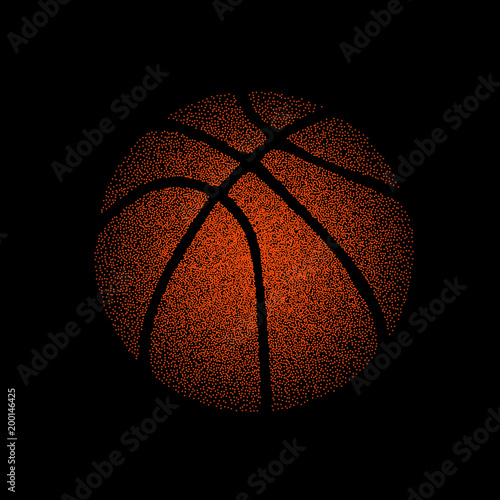 Basketball dots silhouette