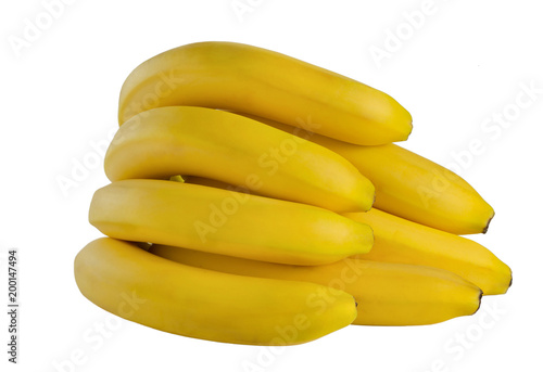 Bananas isolated on the white background