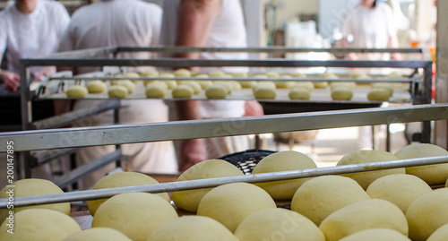 Working on sweet pastry.