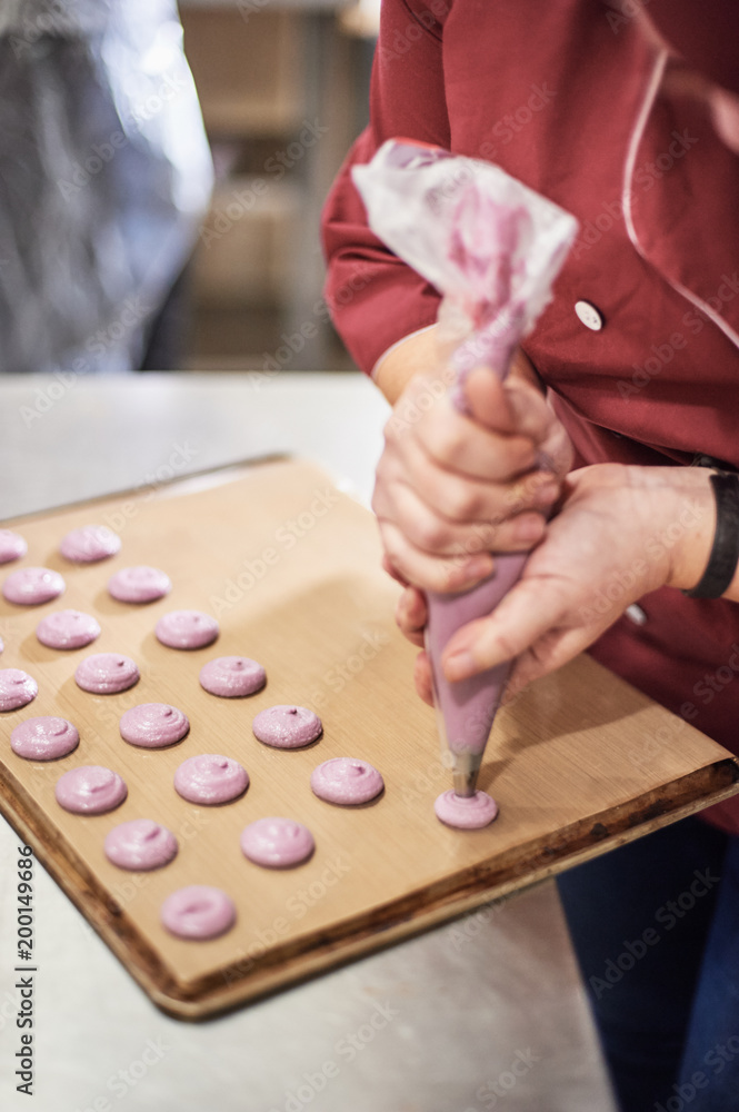 Process of making macaron macaroon , french dessert, Process of making macaron macaroon , french dessert,