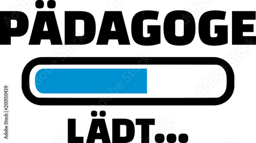 Male pedagogue loading bar german