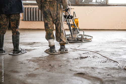 pouring concrete slab