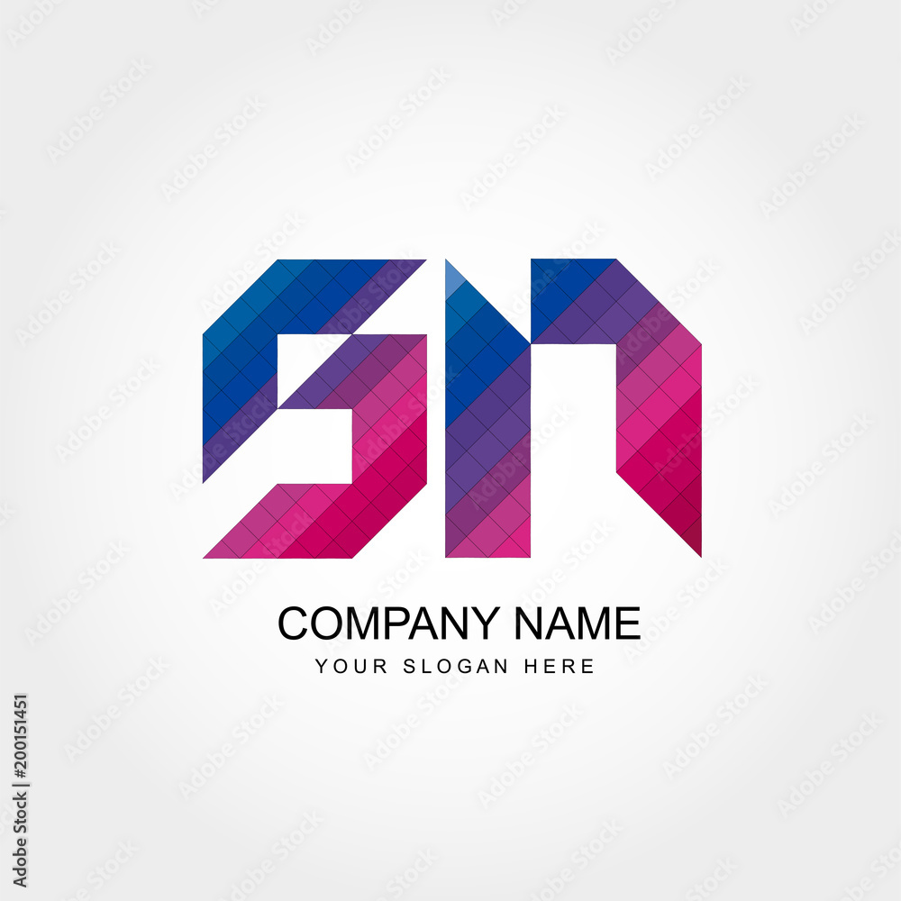 SN Letter Logo Design SN Letter Logo Design
