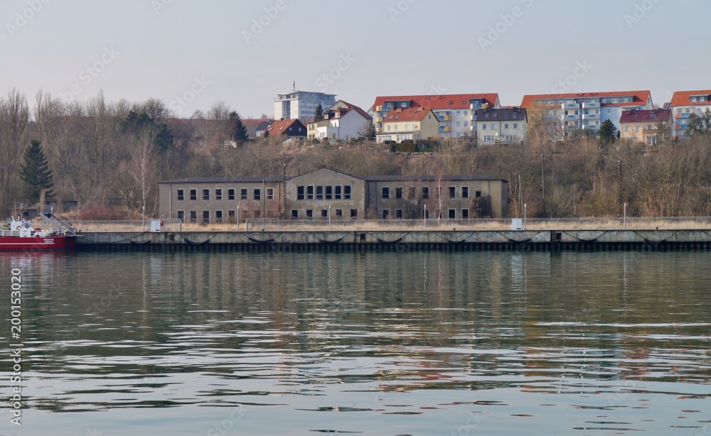 Gebäude an der Küste von Sassnitz