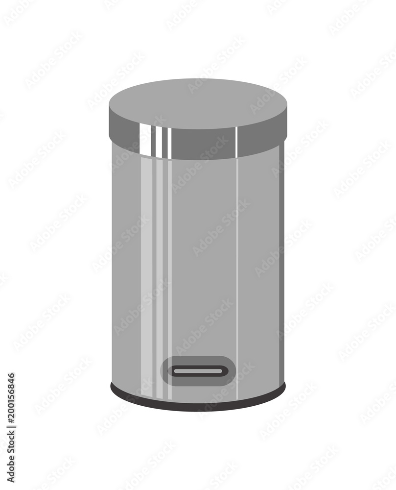 Trash can isolated on white background. Vector illustration. Trash can isolated on white background. Vector illustration.