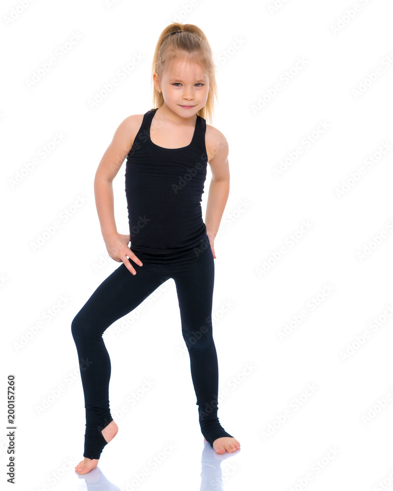 The gymnast prepares to perform the exercise. The gymnast prepares to perform the exercise.