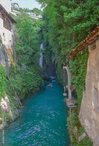 waterfall of Nesso, Como lake, Italy