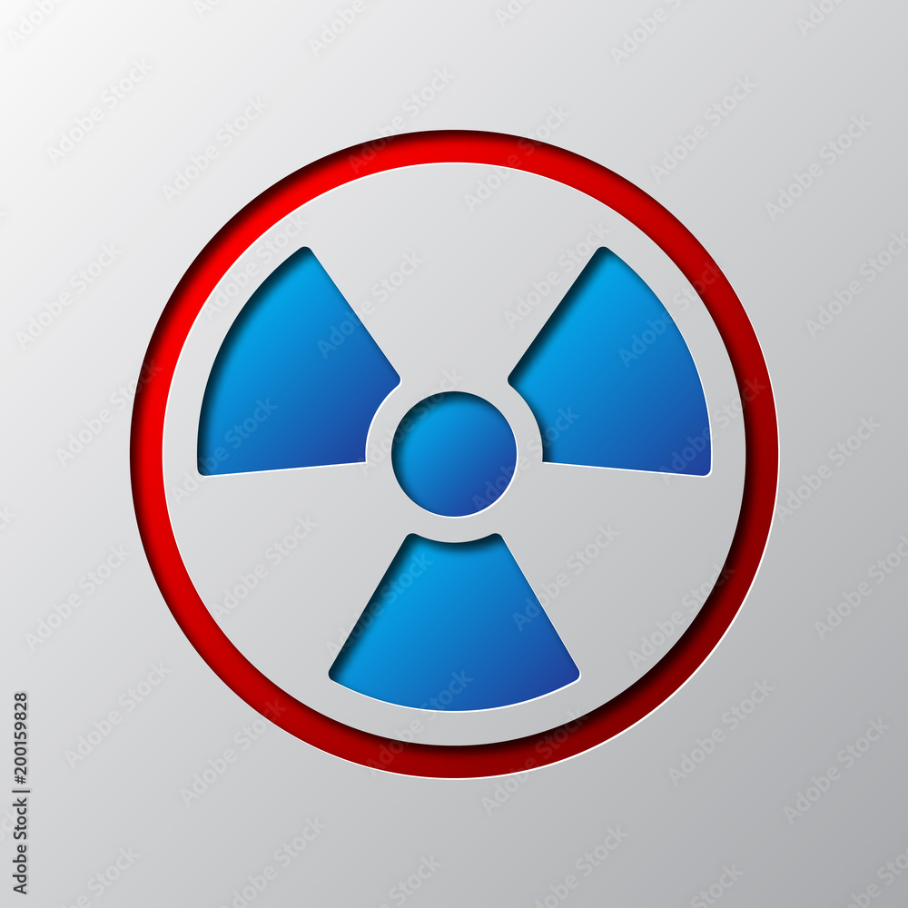 Paper art of radiation symbol. Vector illustration. Paper art of radiation symbol. Vector illustration.
