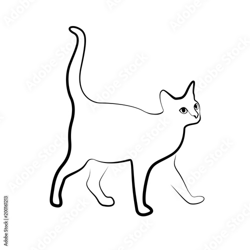 Linear Cat. Vector simple sign