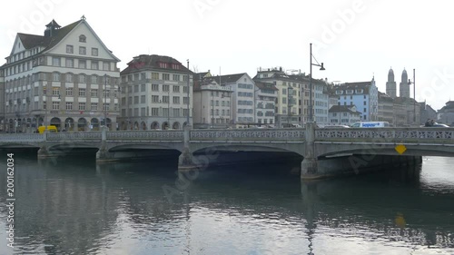 Rudolf Brun Bridge in Zurich, Switzerland  photo