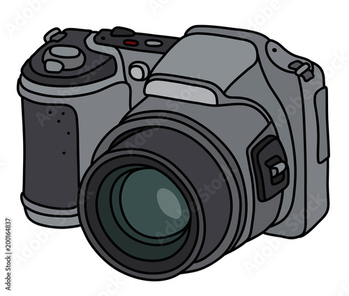 The silver compact digital photographic camera