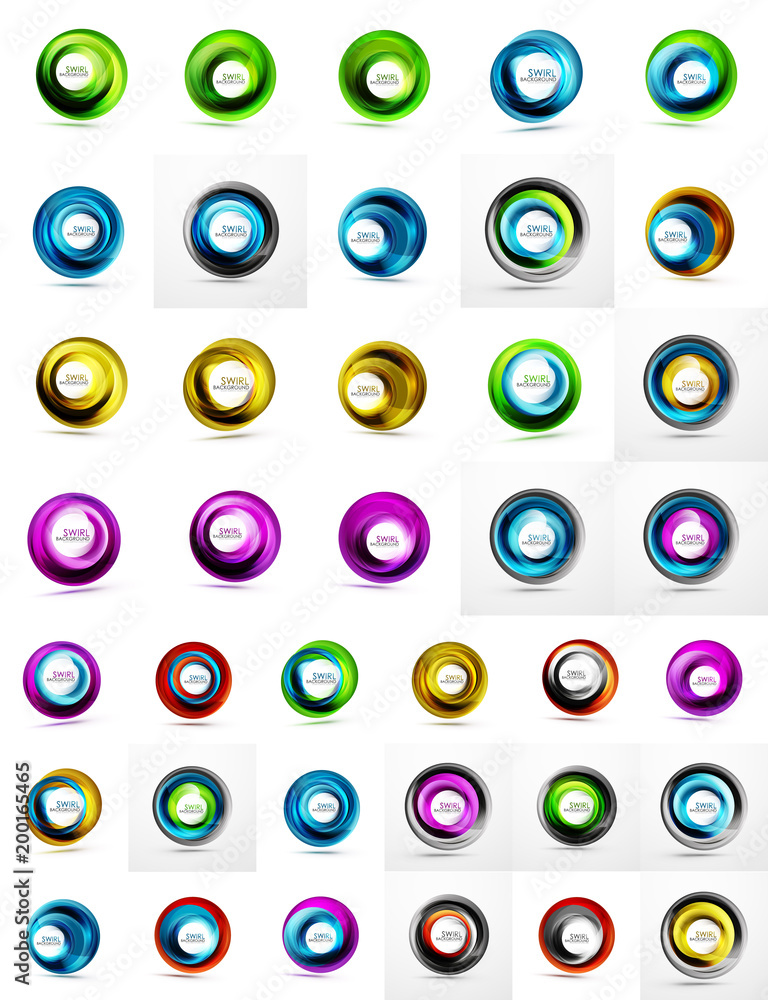 Set of swirl abstract backgrounds Set of swirl abstract backgrounds