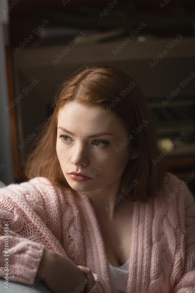 Woman relaxing at home Woman relaxing at home