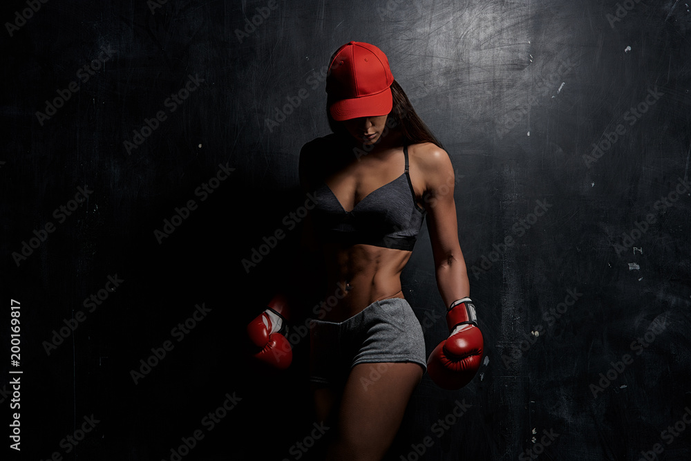 Beautiful young sporty girl in studio Beautiful young sporty girl in studio