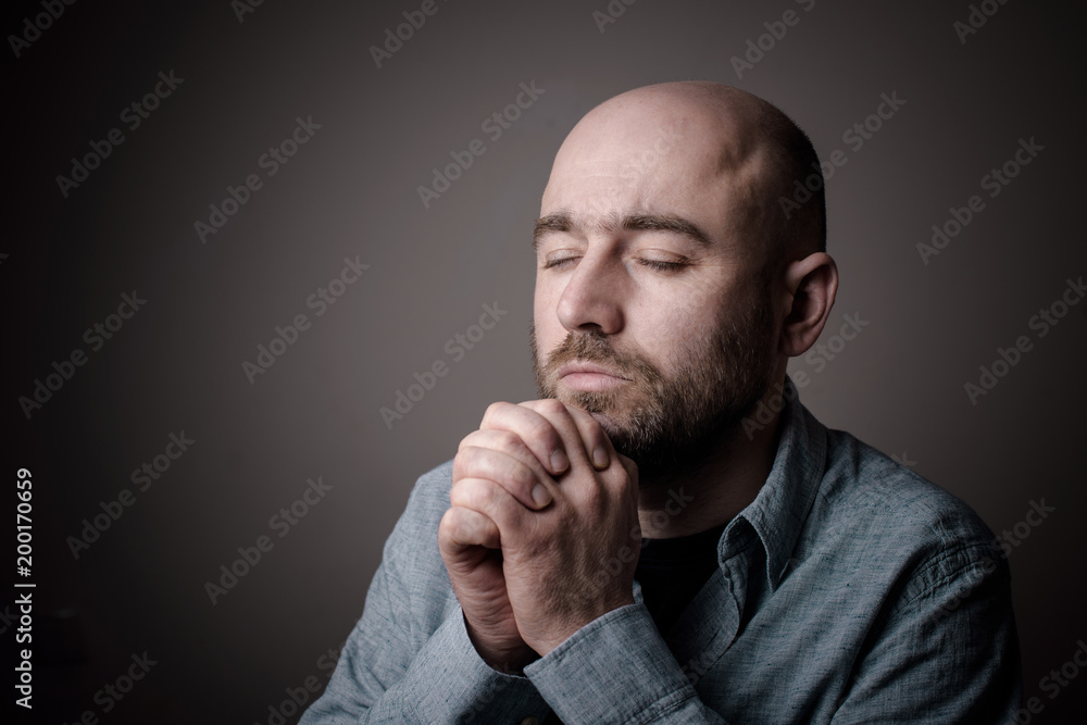 depressed sad bald man depressed sad bald man