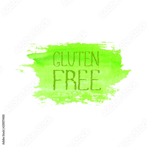 Gluten free food concept logo design template