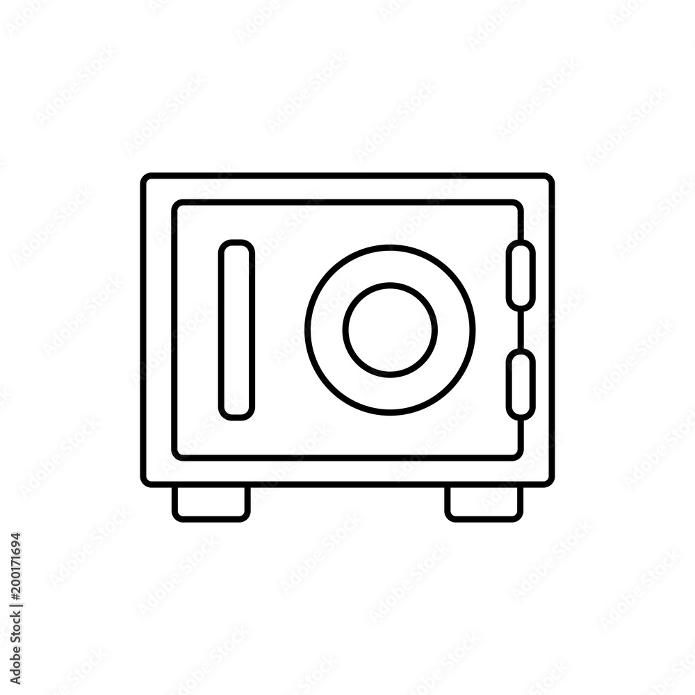 banking money safety symbol line black vector icon banking money safety symbol line black vector icon