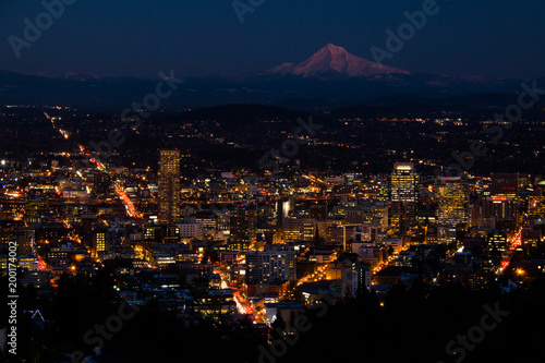 Portland, Oregon and Mt. Hood