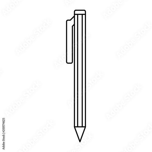 pen icon over white background  vector illustration