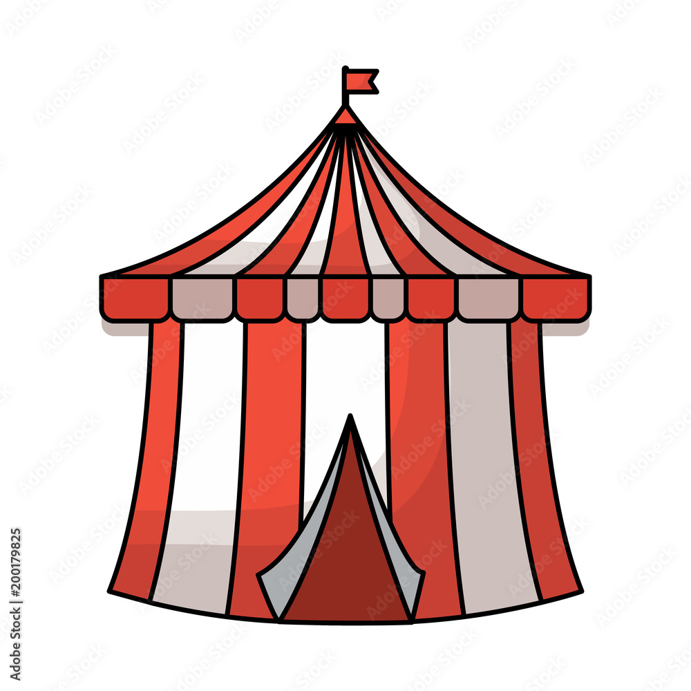 circus tent icon over white background, colorful design. vector illustration circus tent icon over white background, colorful design. vector illustration