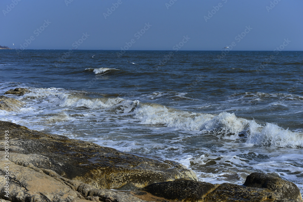 The waves of the sea