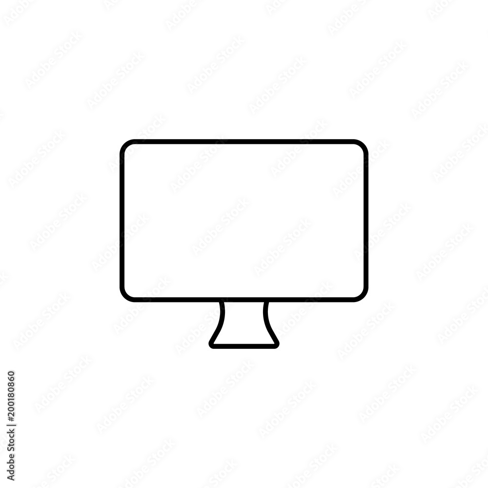 Fototapeta premium monitor icon. Element of simple icon for websites, web design, mobile app, info graphics. Thin line icon for website design and development, app development