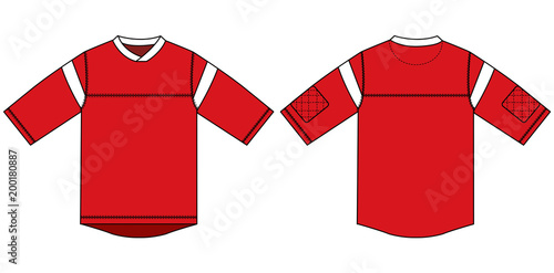 Ice hockey shirts / sportswear illustration (red)