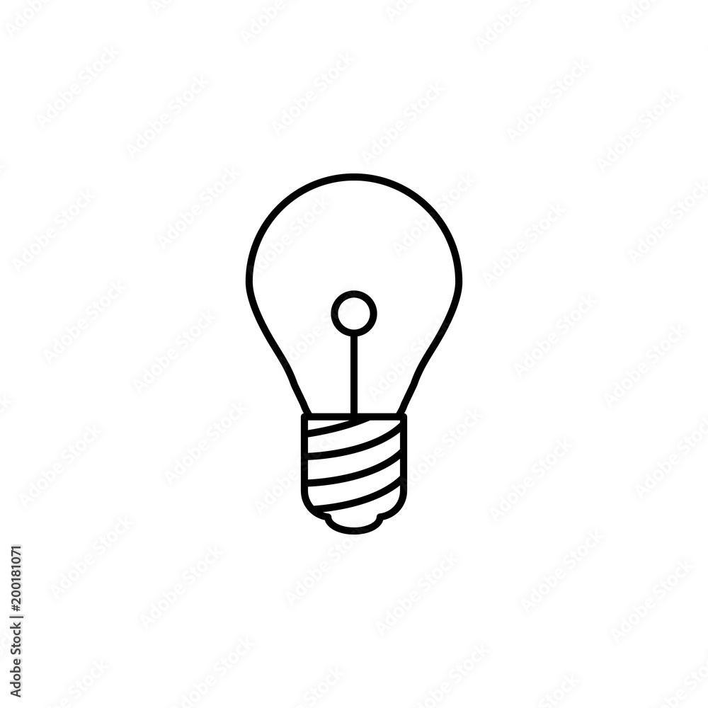 bulb icon. Element of simple icon for websites, web design, mobile app, info graphics. Thin line icon for website design and development, app development bulb icon. Element of simple icon for websites, web design, mobile app, info graphics. Thin line icon for website design and development, app development