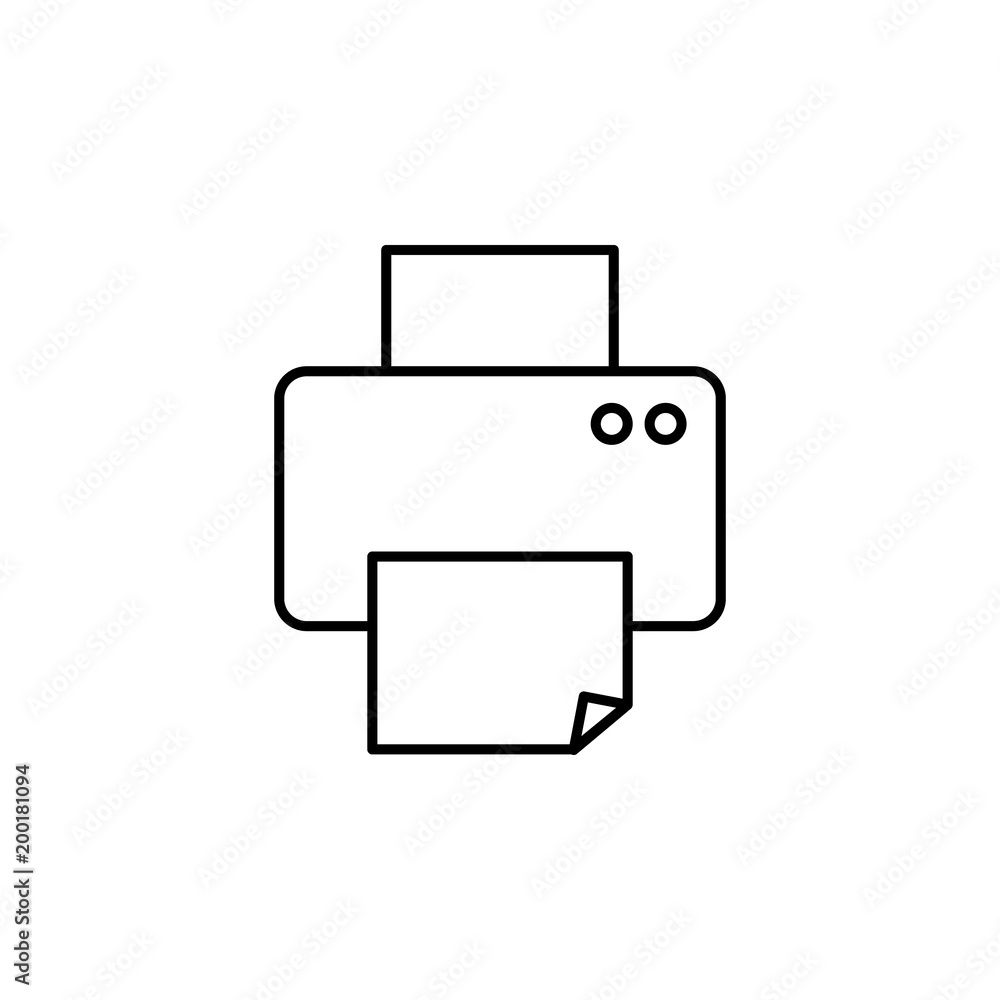 Printer icon. Element of simple icon for websites, web design, mobile app, info graphics. Thin line icon for website design and development, app development Printer icon. Element of simple icon for websites, web design, mobile app, info graphics. Thin line icon for website design and development, app development