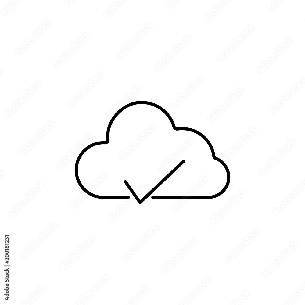 proven cloud icon. Element of simple icon for websites, web design, mobile app, info graphics. Thin line icon for website design and development, app development proven cloud icon. Element of simple icon for websites, web design, mobile app, info graphics. Thin line icon for website design and development, app development