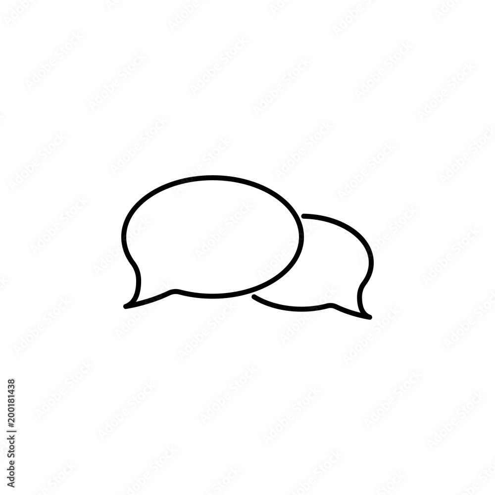 dialogue bubble icon. Element of simple icon for websites, web design, mobile app, info graphics. Thin line icon for website design and development, app development dialogue bubble icon. Element of simple icon for websites, web design, mobile app, info graphics. Thin line icon for website design and development, app development