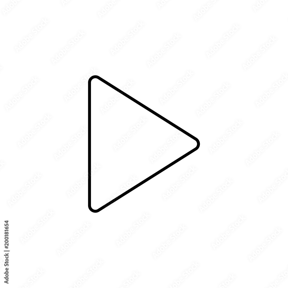 play sign icon. Element of simple icon for websites, web design, mobile app, info graphics. Thin line icon for website design and development, app development play sign icon. Element of simple icon for websites, web design, mobile app, info graphics. Thin line icon for website design and development, app development