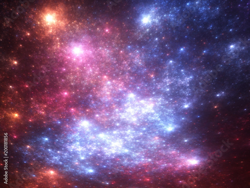 Fototapeta Naklejka Na Ścianę i Meble -  Vibrant starry background (fractal render)