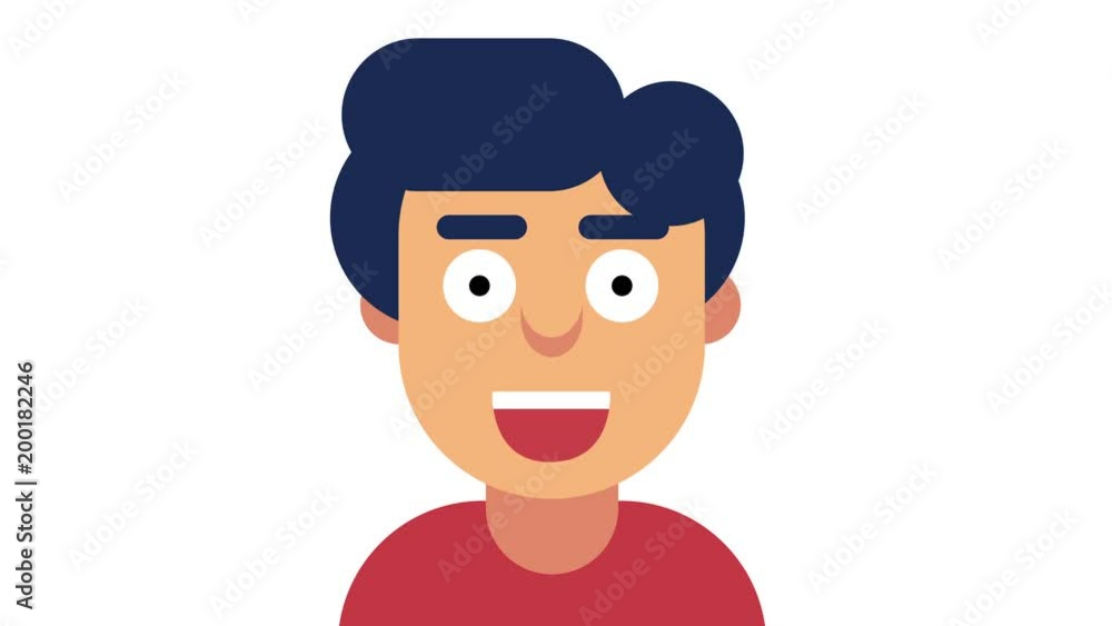Smiling male Guy Loop Motion Graphics Smiling male Guy Loop Motion Graphics